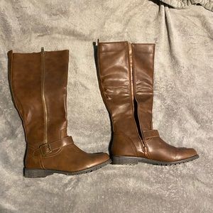 JustFab Knee High Brown Boots